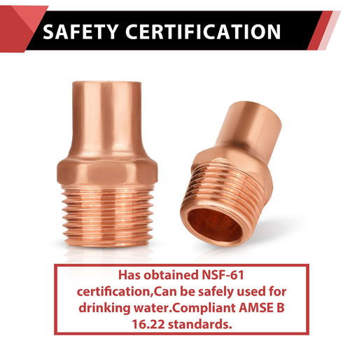 10 Pcs 2" C X MNPT Copper Male Adapter at Wholesale Price