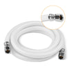 6ft Fridge Ice Maker Water Connector Line, Polyester Reinforced PVC, 1/4" Comp by 1/4" Comp Connection, White