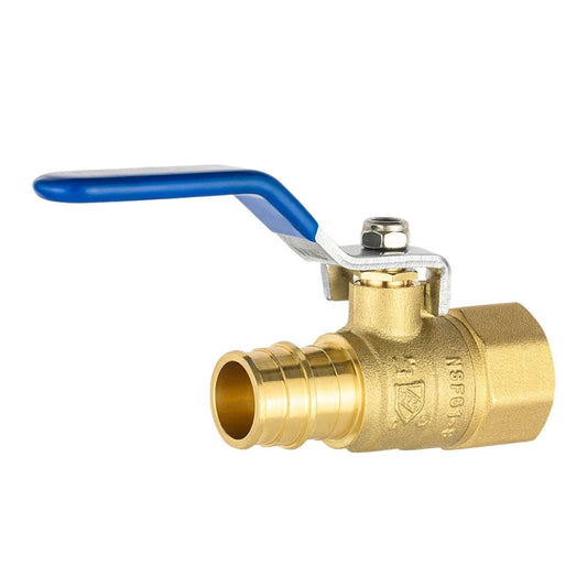 3/4" PEX-A Expansion X 3/4" FNPT Ball Valve, Blue (Lead Free) Plumbingsell