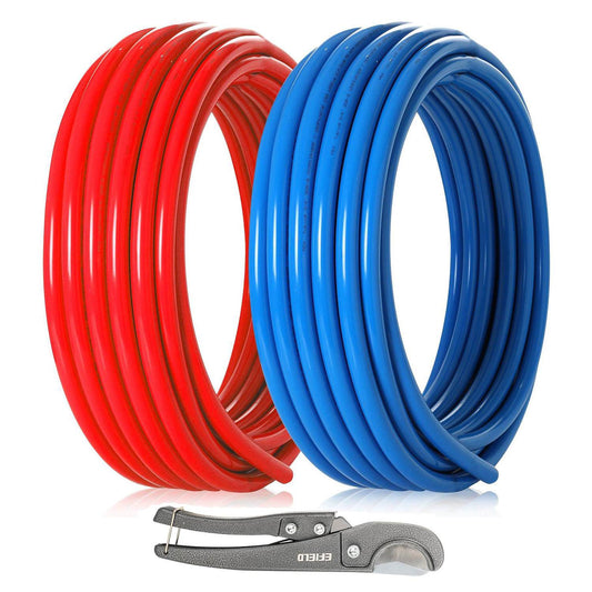 3/4" 600ft, 300ft x 2, PEX-B Pipe, Red & Blue & Cutter Plumbingsell