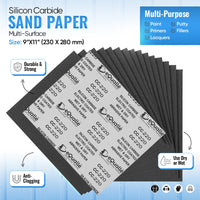 100 Grit Sandpaper Sheets – 50 Pack, 9x11 in, Wet or Dry Use