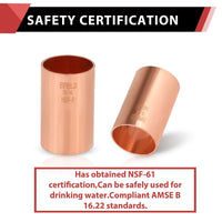 3/4" Copper Coupling, No Stop Plumbingsell