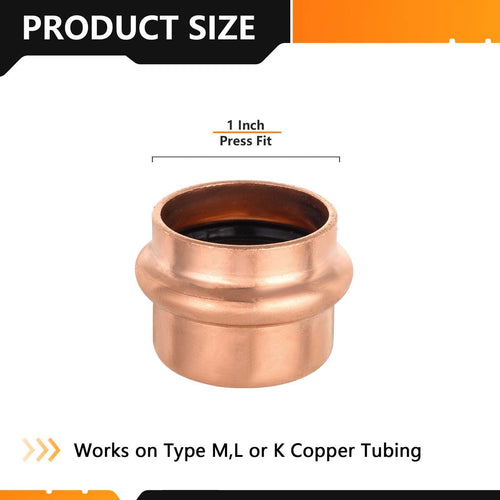 30 Pcs 1" Press Copper Cap (Lead Free)