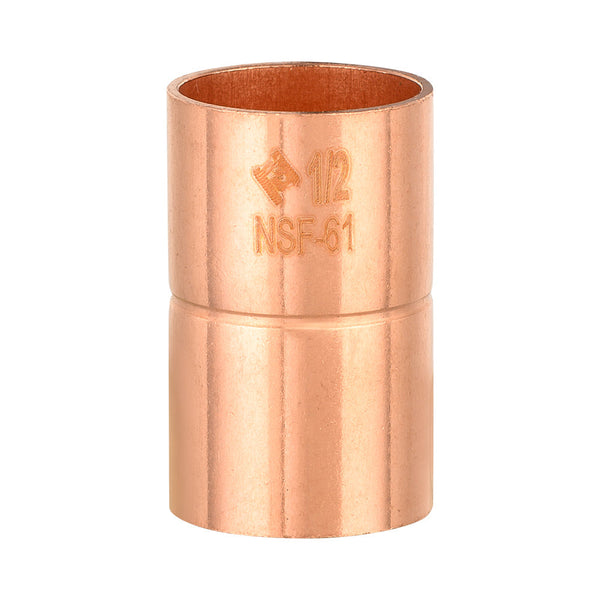 1/2" Copper Coupling With Rolled Stop Plumbingsell