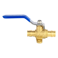 10 Pcs 3/4" PEX Expansion Drop Ear Ball Valve, Blue (Lead Free)