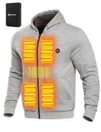 ANTARCTICA GEAR Heated Hoodie Sweater for Men with 12V 20000mAh Battery Pack