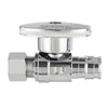 1/2" PEX Expansion x 3/8" OD Compr. Straight Stop Valve, 1/4 Turn (Lead Free) Plumbingsell