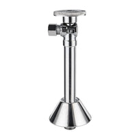 1/2" Sweat x 3/8" OD Compr. Angle Stop Valve, w/5" Angle Extension, 1/4-Turn (Lead Free)
