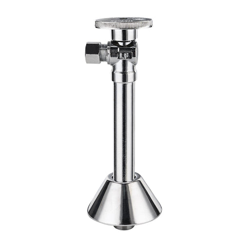 1/2" Sweat x 3/8" OD Compr. Angle Stop Valve, w/5" Angle Extension, 1/4-Turn (Lead Free)