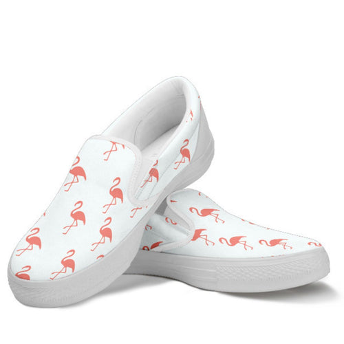 Simple Flamingo Slip Ons