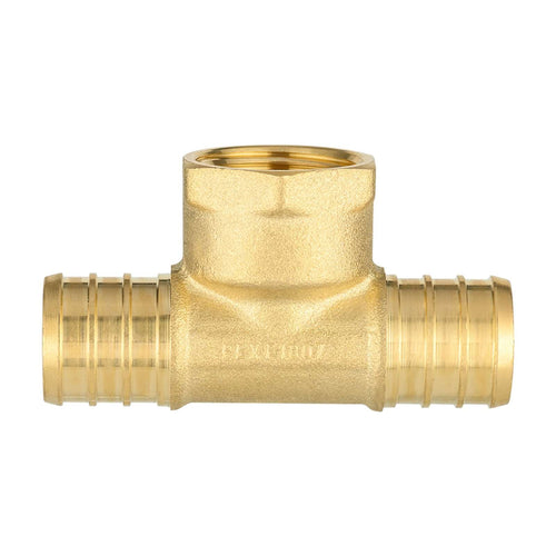 PEX-B Crimp Female Tee 3/4" PEX x 3/4" PEX x 1/2" FIP (Lead Free) Plumbingsell