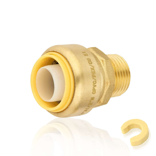 3/4" x 1/2" M Push Fit Male Adapter