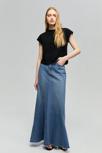 Ocean Wave Denim Skirt HJ821