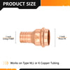 1" Press Copper x 1" PEX Crimp Adapter (Lead Free)