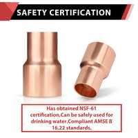 5/8" x 1/2" Copper Coupling Plumbingsell
