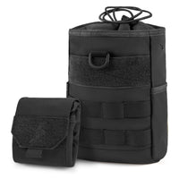 Tactical Dump Pouch Molle Storage Bag Tactical Waist Bag, Drawstring Folding Magazine Dump Bag