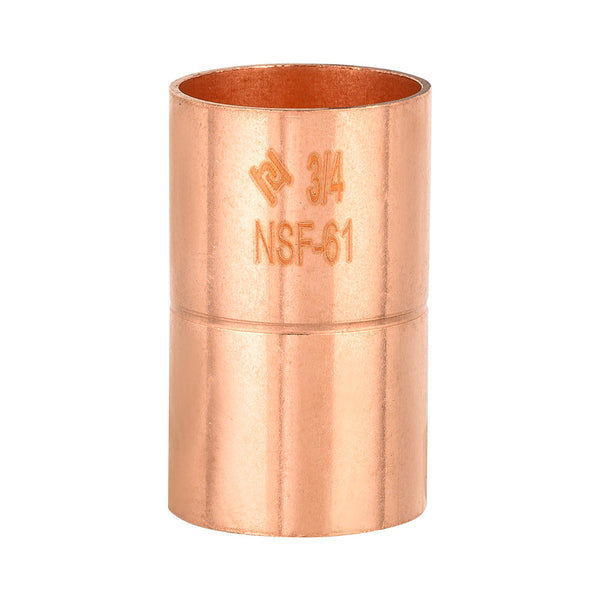 3/4" Copper Coupling With Rolled Stop Plumbingsell