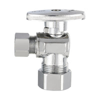 10 Pcs 1/2" Nominal (5/8" OD) Compr. x 3/8" OD Compr. Angle Stop Valve, 1/4 Turn (Lead Free) Plumbingsell