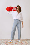 Queens Of Noise High Rise Barrel Jeans HJ026 [FINAL SALE]