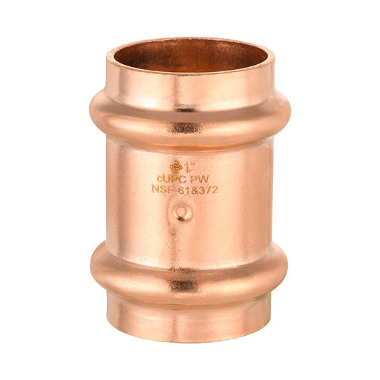 1" Press Copper Coupling w/Stop (Lead Free) Plumbingsell