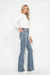 Judy Blue Full Size Tummy Control Back Embroidered Pocketed Bootcut Jeans Plus Size