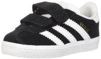 adidas Originals Unisex-Baby Gazelle Running Shoe Black/White/White 10Toddler