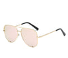 Luxury Lady Vintage Round Metal  Sunglasses For  Driving Black Retro Mirror Sunglasses Woman  Shade Sunglasses With  UV400 Protection