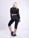 JupiterGear Mid-Rise Capri Fitness Leggings with Side Pockets
