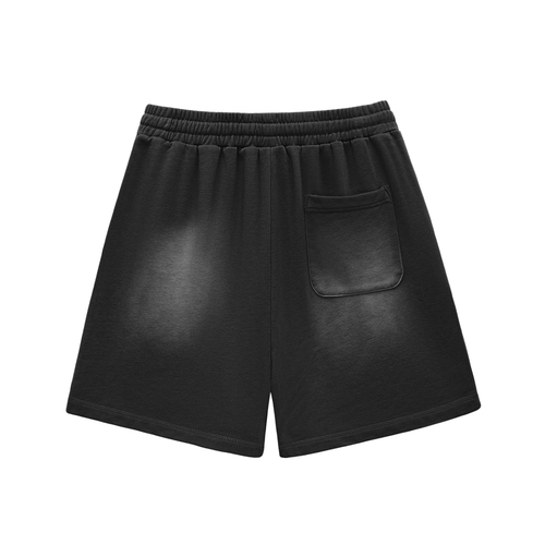 Phantom Roses Sun Faded Cotton Shorts