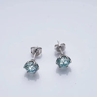 1ct-4ct D Color VVS1 3EX Round Moissanite Stud Earrings Platinum Plated 925