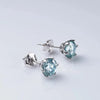 1ct-4ct D Color VVS1 3EX Round Moissanite Stud Earrings Platinum Plated 925
