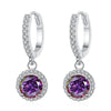 1Ct 6.5mm Blue Green Moissanite Drop Earrings For Women S925 Sterling