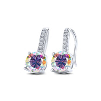 1ct D Color Moissanite 925 Sterling Silver Drop Earrings for Women Wedding