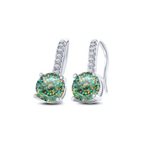 1ct D Color Moissanite 925 Sterling Silver Drop Earrings for Women Wedding