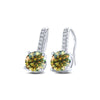 1ct D Color Moissanite 925 Sterling Silver Drop Earrings for Women Wedding