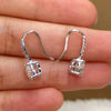 1ct D Color Moissanite 925 Sterling Silver Drop Earrings for Women Wedding