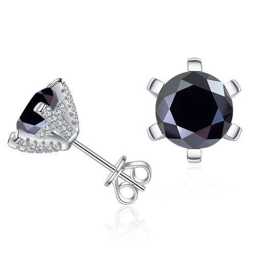 1ct D VVS Moissanite Stud Earrings 925 Sterling Silver 3EX Cut Women Daily