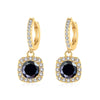 1ct GRA-Certified Moissanite Drop Earrings VVS D 18K Gold Plated 925 Sterling