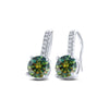1ct D Color Moissanite 925 Sterling Silver Drop Earrings for Women Wedding