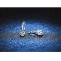 1ct D Color Moissanite 925 Sterling Silver Drop Earrings for Women Wedding