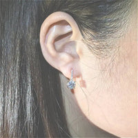 1ct D Color Moissanite 925 Sterling Silver Drop Earrings for Women Wedding
