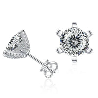 1ct D VVS Moissanite Stud Earrings 925 Sterling Silver 3EX Cut Women Daily