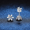 1ct D VVS Moissanite Stud Earrings 925 Sterling Silver 3EX Cut Women Daily