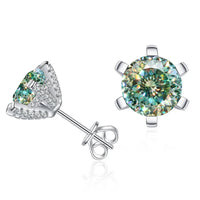 1ct D VVS Moissanite Stud Earrings 925 Sterling Silver 3EX Cut Women Daily
