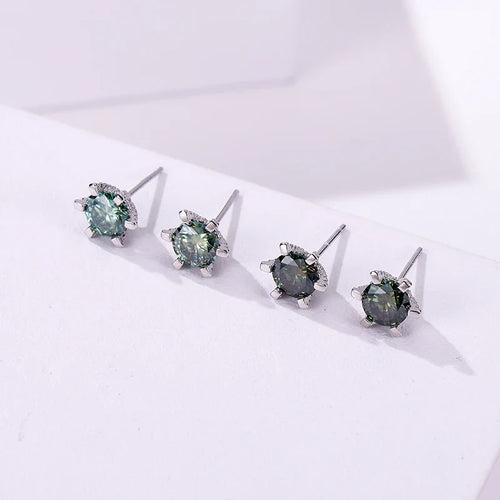 1ct D VVS Moissanite Stud Earrings 925 Sterling Silver 3EX Cut Women Daily