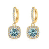 1ct GRA-Certified Moissanite Drop Earrings VVS D 18K Gold Plated 925 Sterling