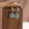 1CT Moissanite Drop Earrings 925 Sterling Silver Colorful Green Blue Pink