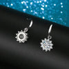 1CT Moissanite Drop Earrings 925 Sterling Silver Colorful Green Blue Pink