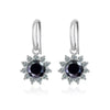 1CT Moissanite Drop Earrings 925 Sterling Silver Colorful Green Blue Pink