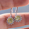 1CT Moissanite Drop Earrings 925 Sterling Silver Colorful Green Blue Pink